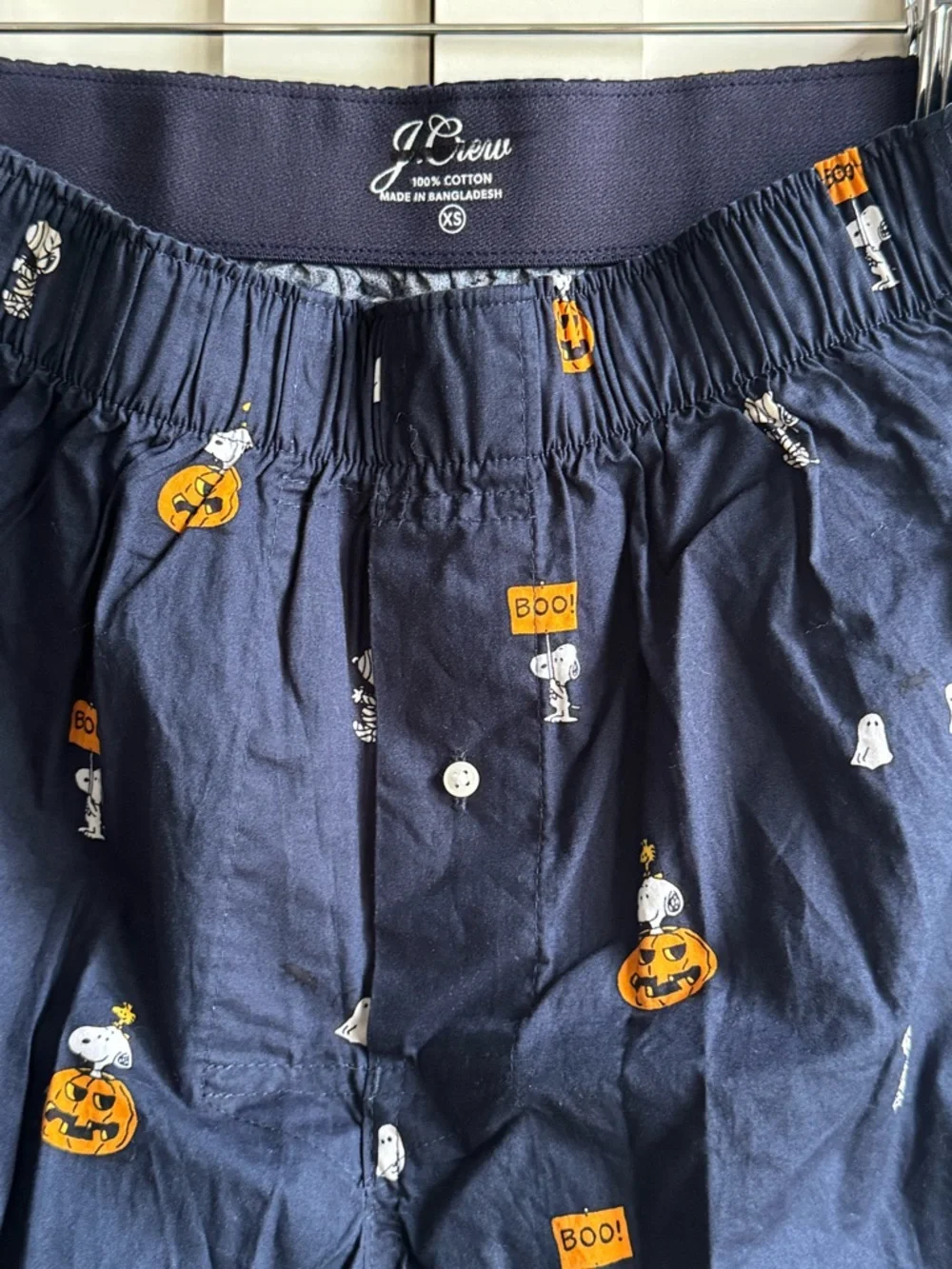 J.Crew Printed Boxers in Cotton Halloween Peanuts/Snoopy Size XS